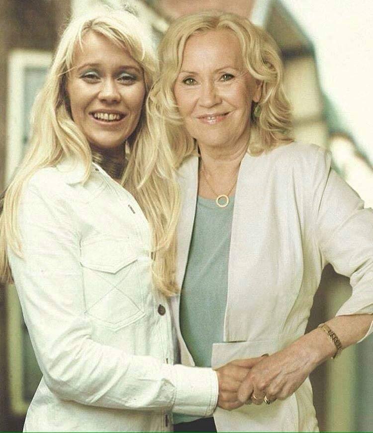 Актеры и музыканты встречают сами себя в молодости Агнета Фельтскуг (ABBA)