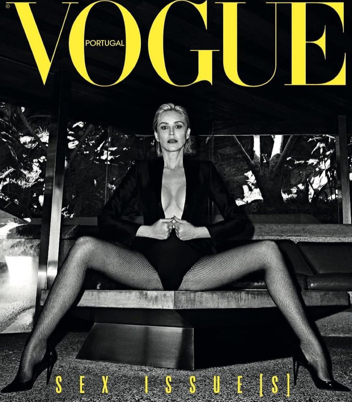 Шэрон Стоун обнаженная 61 год Vogue Португалия 