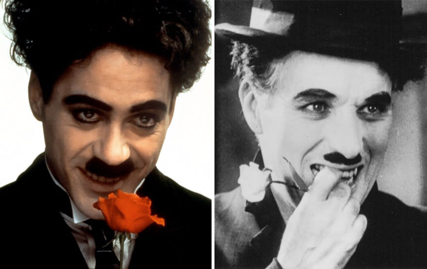 Роберт Дауни-младший в роли Чарльза Чаплина в фильме Чаплин (Chaplin) 1992