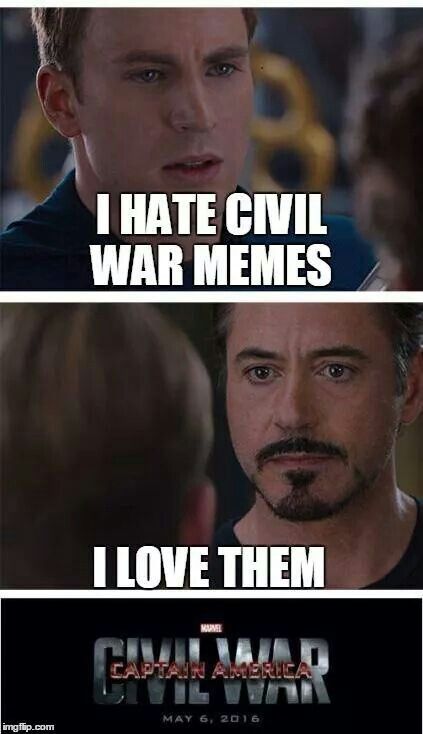 Мем Civil War Marvel Старк Капитан Америка