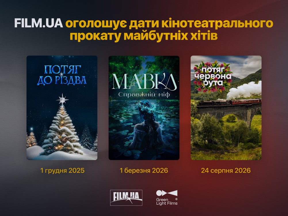 «Мавка. Справжній міф», «Потяг до Різдва» та «Потяг "Червона Рута"»: FILM.UA оголошує дати всеукраїнського прокату трьох потенційних хітів