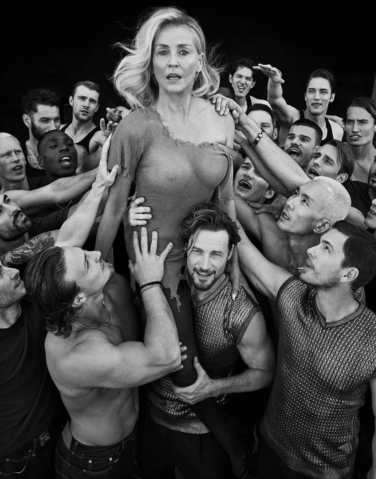 Шерон Стоун у чорно-білій фотосесії для Vogue Адріатика