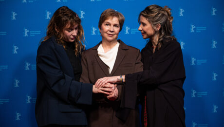 На фото режисерка Аліса Коваленко, співрежисерка Марися Нікітюк та Ірина Довгань