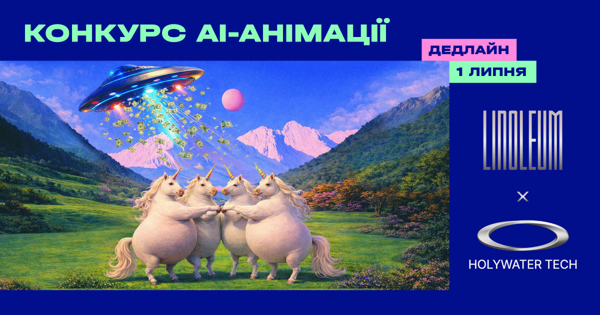 Фестиваль анімації LINOLEUM та HOLYWATER TECH оголосили конкурс AI-анімаційних фільмів